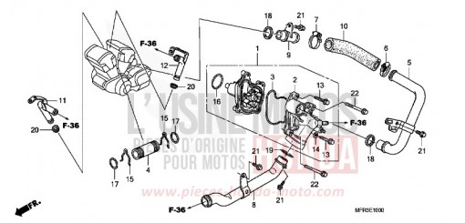 WATER PUMP VT1300CXA de 2010